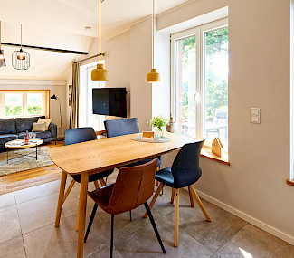Hochwertige Innenarchitekturfotografie eines Ferienhauses auf dem Land in Nordrhein-Westfalen.